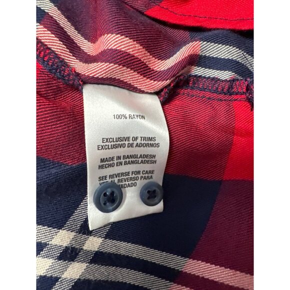 Woolrich Roll Tab Sleeve Plaid Button Down Tunic Women's Size XXL - Picture 8 of 10